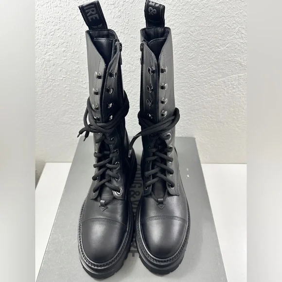 Zadig & Voltaire Women's Ride Block Heel High Ankle Boots size 39 (US 8) Black - Picture 9 of 14